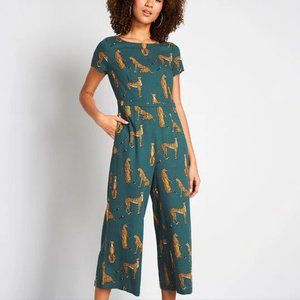 Bold Notion Wide-Leg Jumpsuit in Green Multi